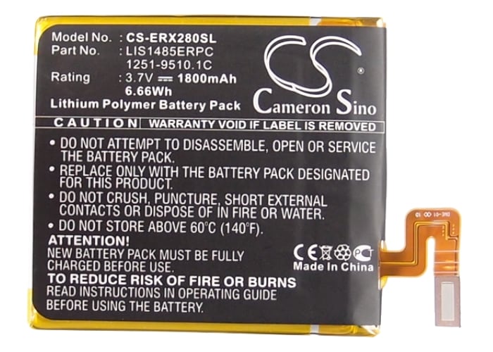 Batteri for SmartPhone, Mobil for Sony Ericsson Xperia ion, LT28, LT28i og andre.