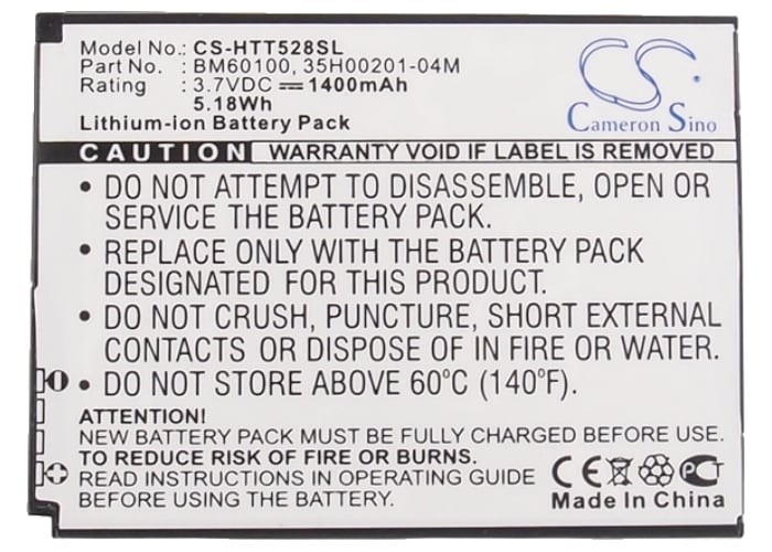 Batteri for SmartPhone, Mobil for HTC One ST, One SU, One SC etc.