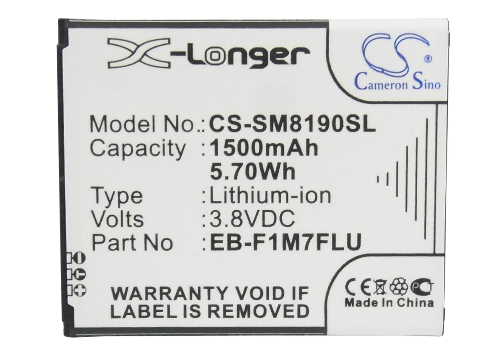 Batteri for SmartPhone, Mobil for Samsung GT-I8190, Galaxy SIII mini, Galaxy S3 mini og andre.