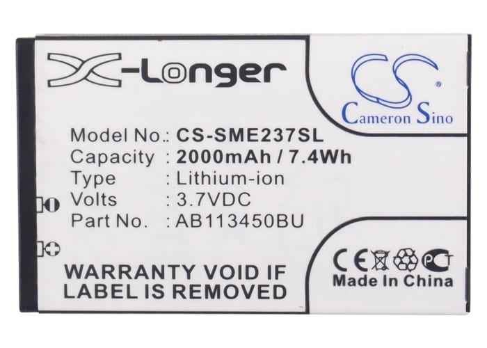 Batteri for SmartPhone, Mobil for Samsung GT-E2370, E2370 Solid, Xcover E2370