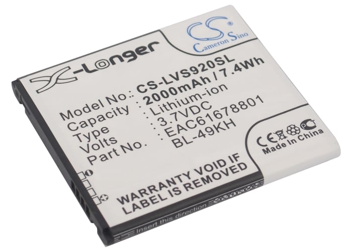 Batteri for SmartPhone, Mobil for Verizon VS920, Spectrum, Spectrum 4G