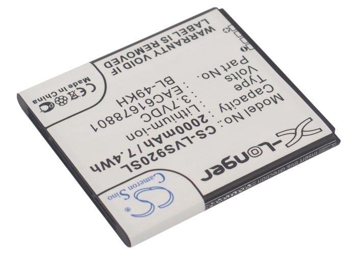 Batteri for SmartPhone, Mobil for Verizon VS920, Spectrum, Spectrum 4G