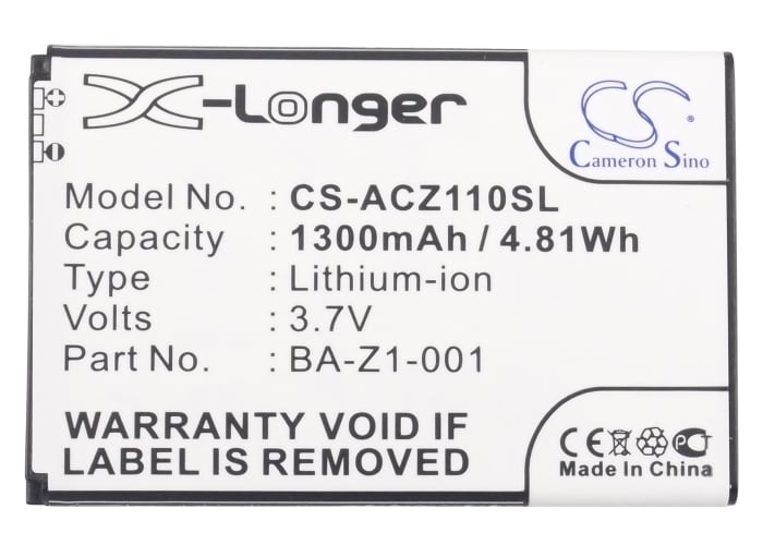 Batteri for SmartPhone, Mobil for Acer Liquid Z110 Dou, Z110, Liquid Z2 og andre.