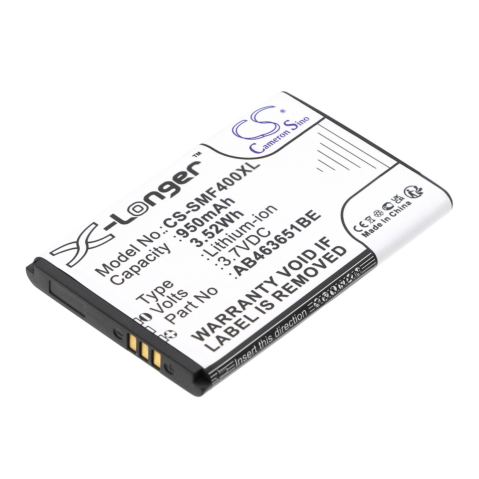 Batteri for SmartPhone, Mobil for Samsung SGH-F400, SGH-F408, GT-M7500 og andre.
