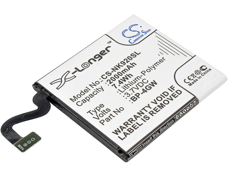 Batteri for SmartPhone, Mobil for Nokia Lumia 920, Lumia 920T, Phi og andre.