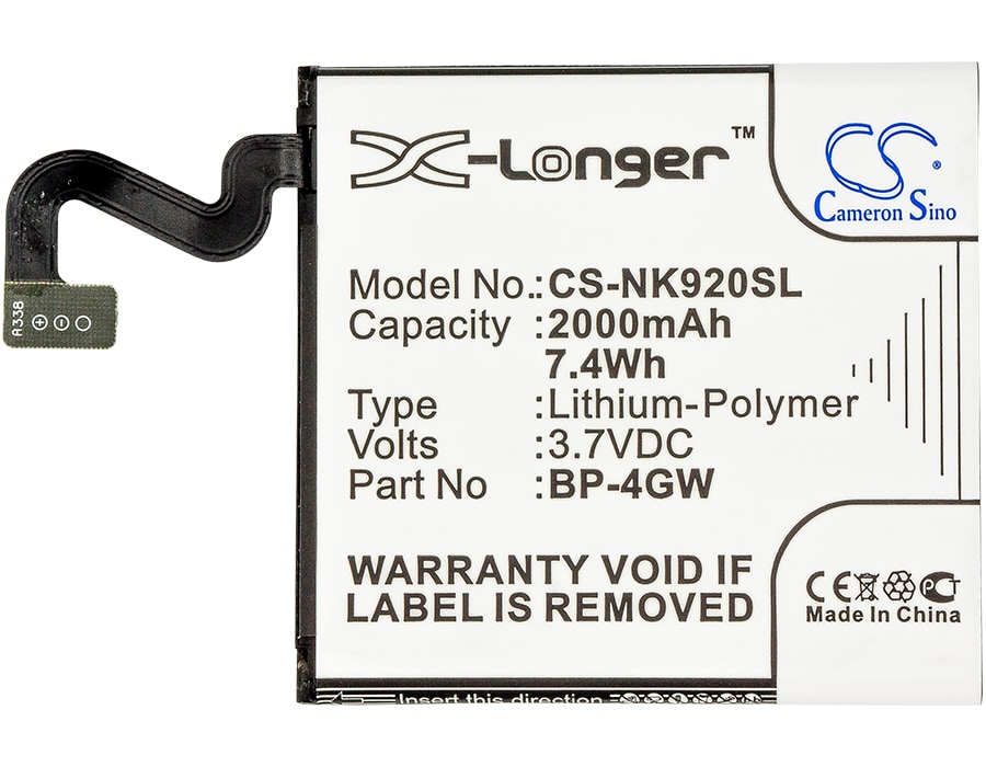 Batteri for SmartPhone, Mobil for Nokia Lumia 920, Lumia 920T, Phi og andre.