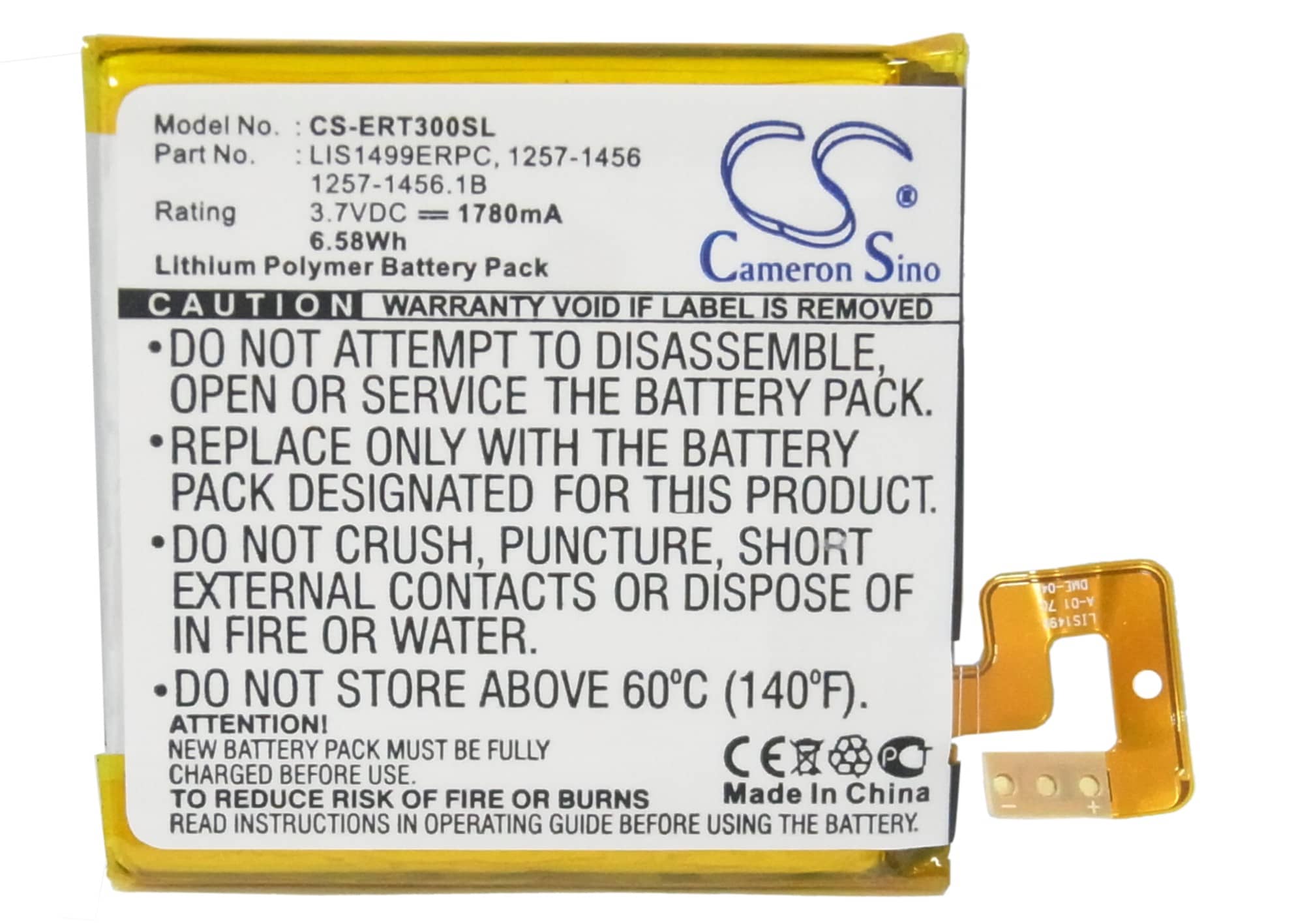 Batteri for SmartPhone, Mobil for Sony Ericsson Xperia T LT30p, Mint, Xperia TL og andre.