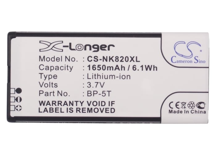 Batteri for SmartPhone, Mobil for Nokia Lumia 820, Lumia 820.2, Arrow og andre