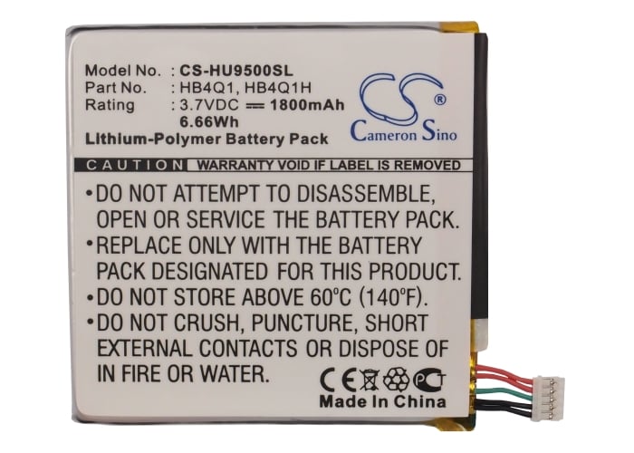 Batteri for SmartPhone, Mobil for Huawei U9500, U9500e, Ascend D1 XL og andre.