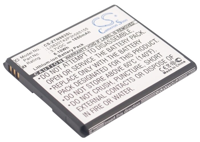 Batteri for SmartPhone, mobil for ZTE N983, U960E, Z795G etc.