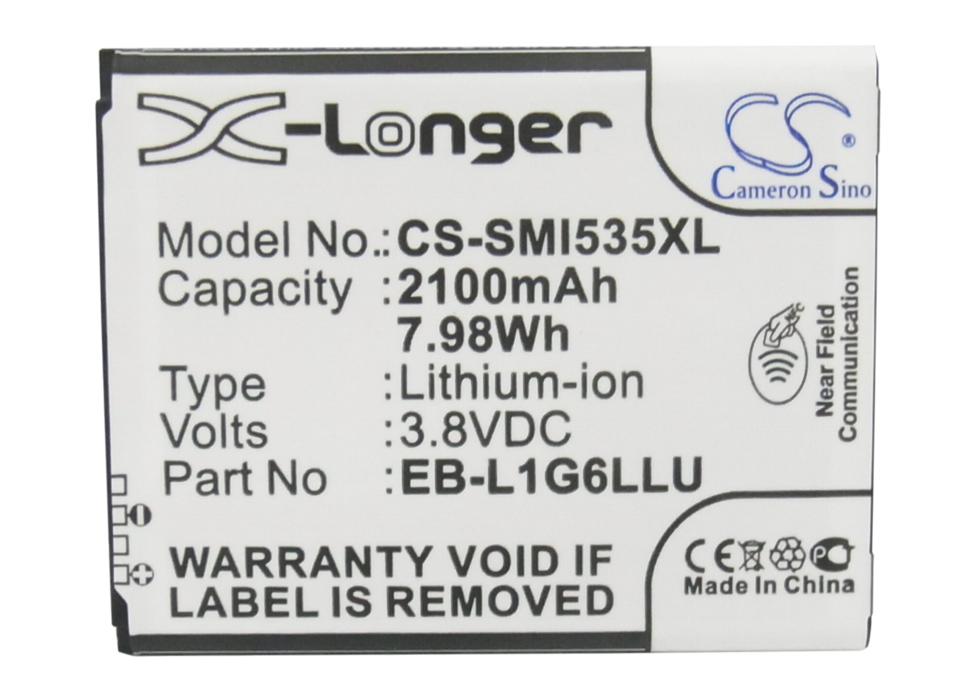 Batteri for SmartPhone, Mobil for T-MOBILE Galaxy S 3, Galaxy S III, Galaxy S3 og andre.