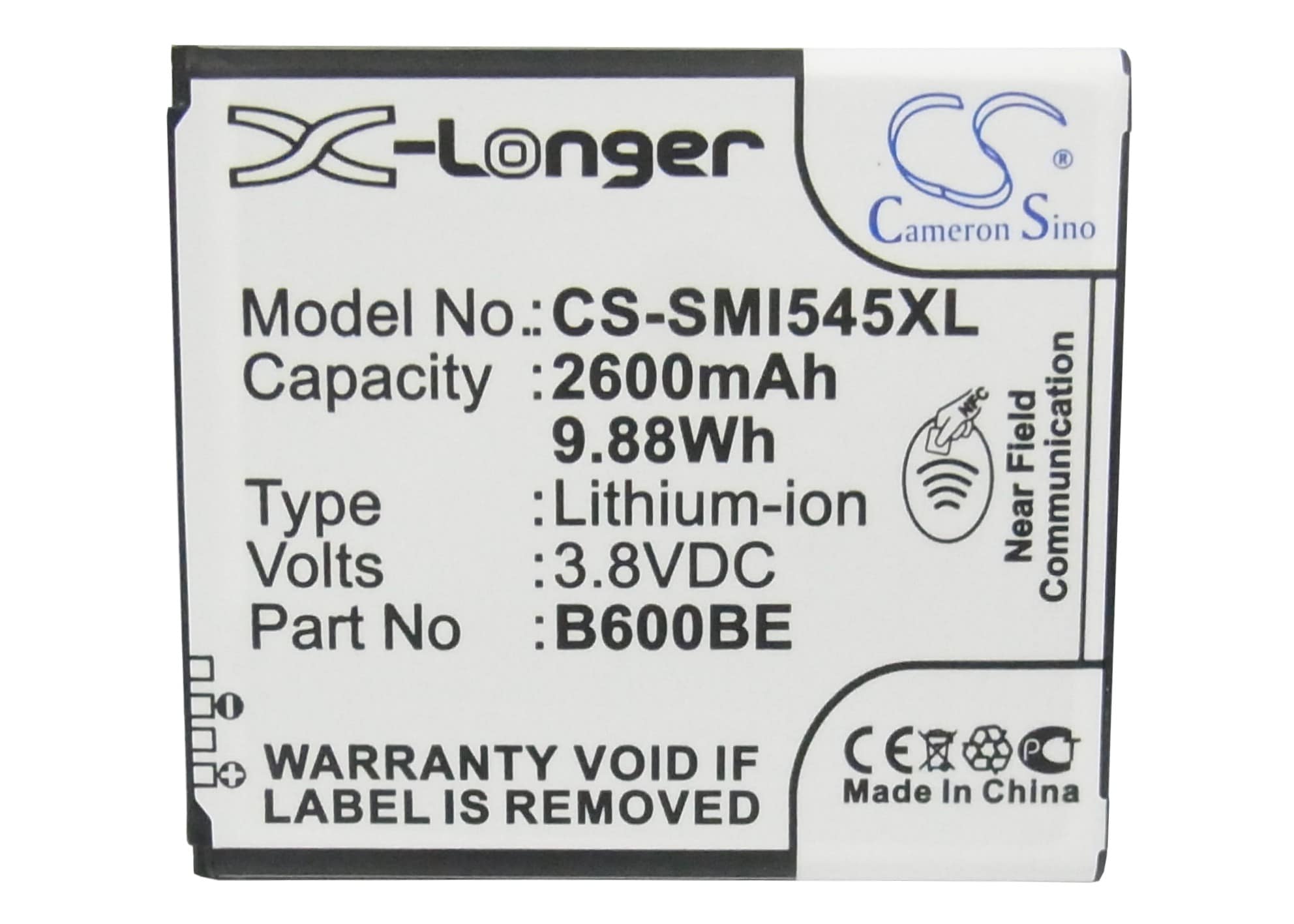 Batteri for SmartPhone, Mobil for Samsung Galaxy S4, Galaxy S4 LTE, GT-I9500 og andre.