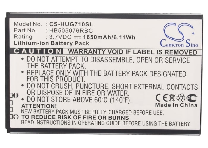 Batteri for SmartPhone, Mobil for Huawei A199, Ascend G710, G606 og andre.