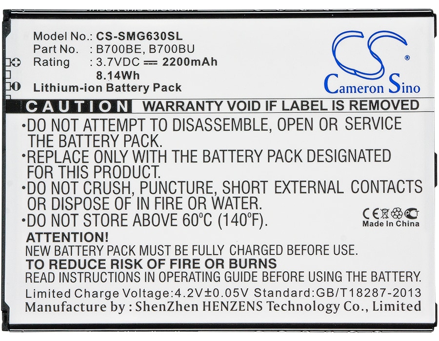 Batteri for SmartPhone, Mobil for Samsung GT-I9200, GT-i9205 og andre.
