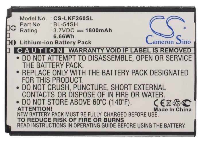 Batteri for SmartPhone, Mobil for LG Optimus LTE III, F260, F260K og andre.