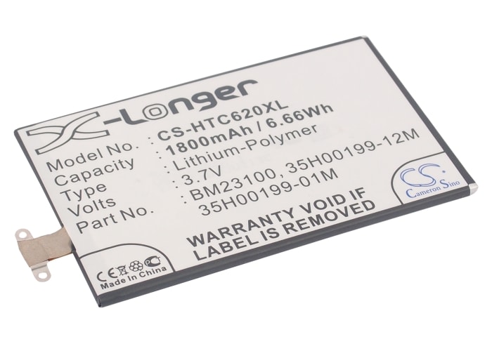 Batteri for SmartPhone, mobil for HTC Windows Phone 8X, C620e, Accord osv.