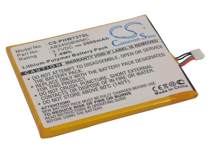 Batteri for SmartPhone, Mobil for Philips Xenium W737, CTW737NAY, Xenium W736