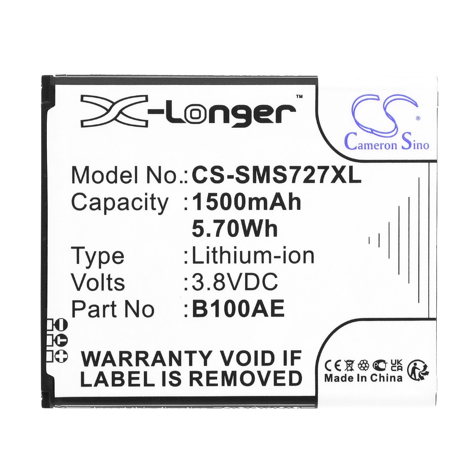 Batteri for SmartPhone, Mobil for Samsung GT-S7270, GT-S7272, Galaxy Ace 3 og andre.