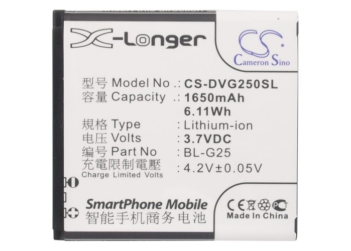 Batteri for smarttelefon, mobil for DOOV G25, D770, D3
