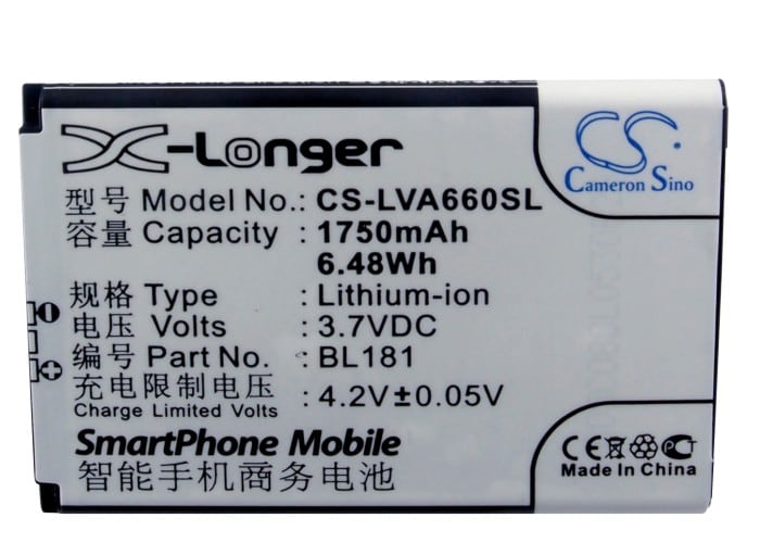 Batteri for SmartPhone, Mobil for Lenovo A66T