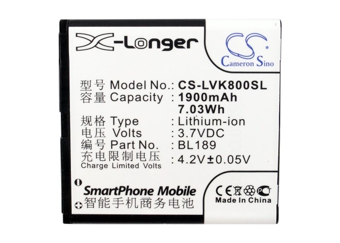 Batteri for SmartPhone, Mobil for Lenovo K800