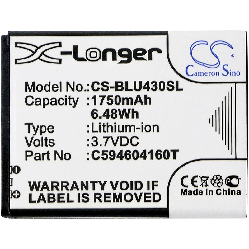 Batteri for smarttelefon, mobil for BLU VIVO 4.3, D910A