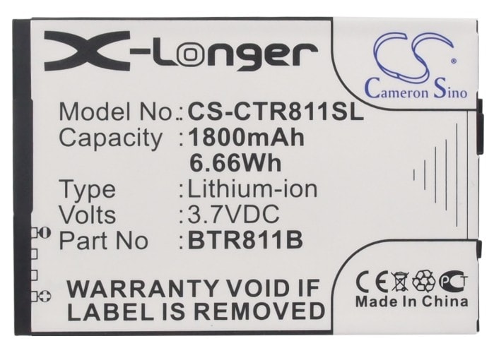 Batteri for SmartPhone, mobil for Casio Commando 2, Commando 4G LTE, C811 og andre.
