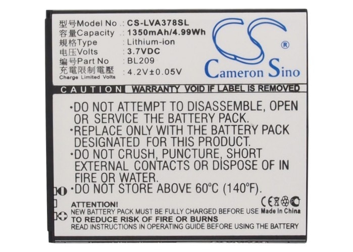 Batteri for SmartPhone, mobil for Lenovo A706, A820E, A516 og andre.