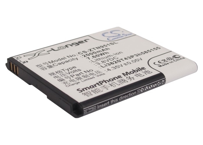 Batteri for SmartPhone, mobil for TRAFCONE Solar, Z795G, Rapido etc.