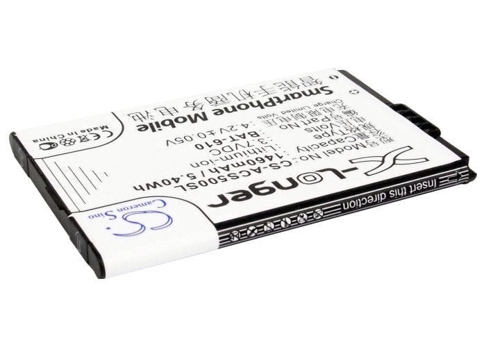 Batteri for SmartPhone, Mobil for Acer CloudMobile S500, S500, Cloud Mobile