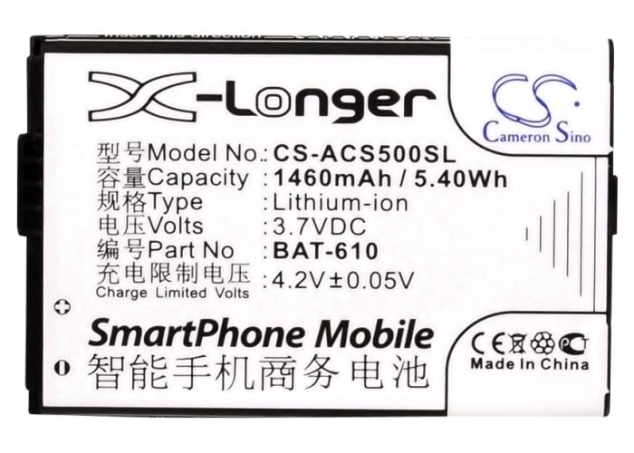 Batteri for SmartPhone, Mobil for Acer CloudMobile S500, S500, Cloud Mobile