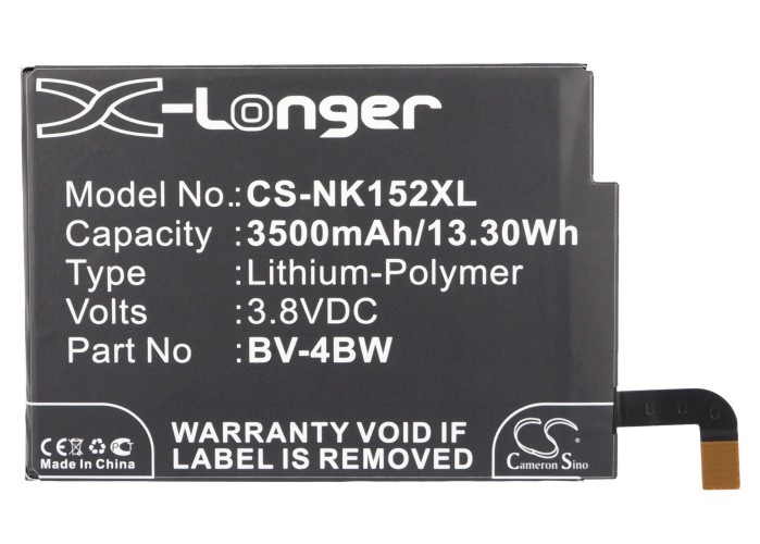 Batteri for SmartPhone, Mobil for Nokia Lumia 1520, Lumia 1520 3G, Lumia 1520.3 og andre.