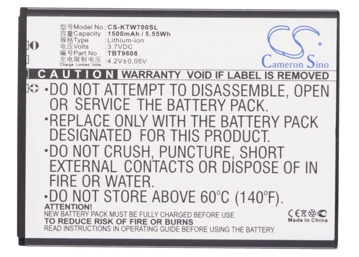 Batteri for SmartPhone, mobil for K-Touch W70, W70+, T87 osv.