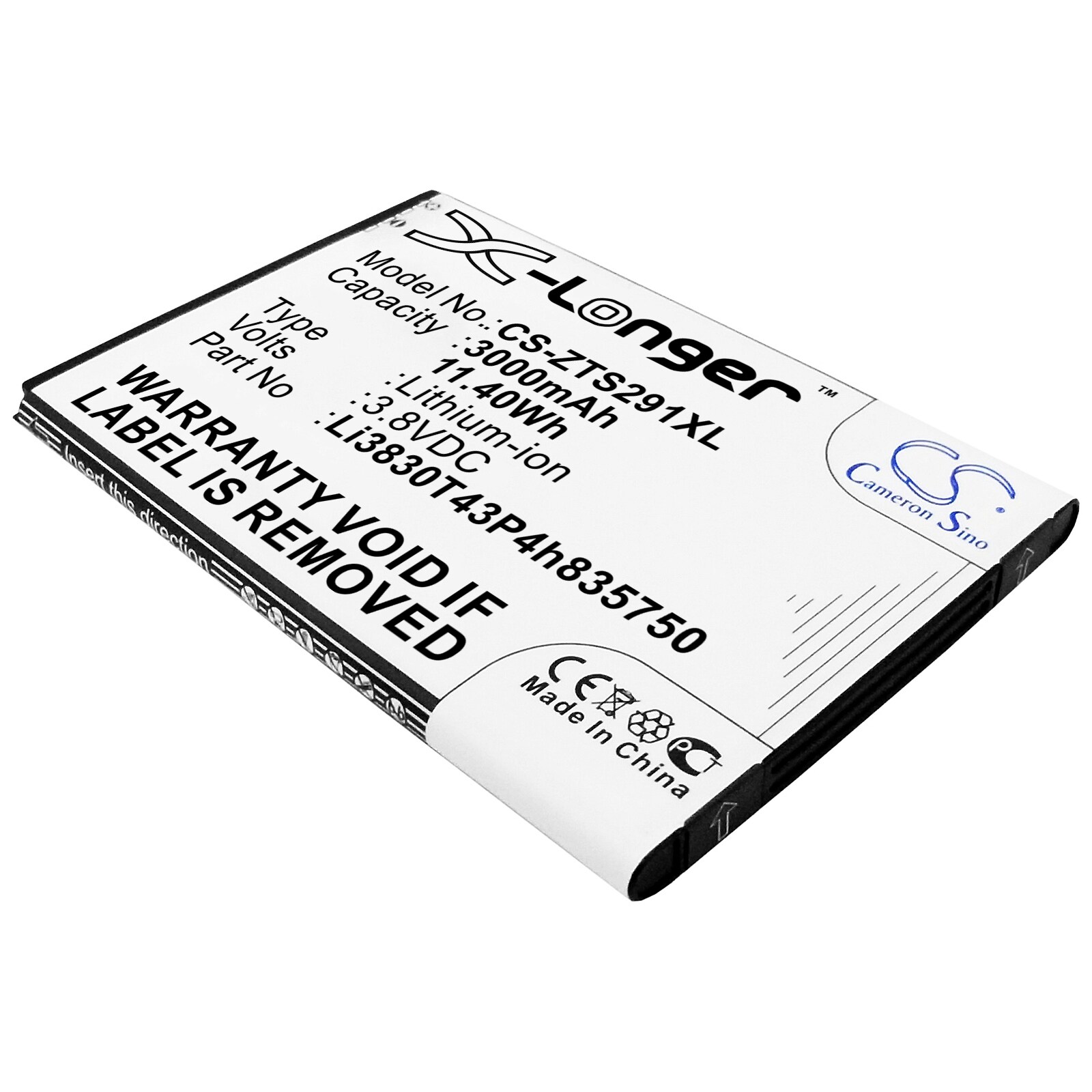Batteri for SmartPhone, Mobil for ZTE Grand S II, S291, Grand SII og andre.