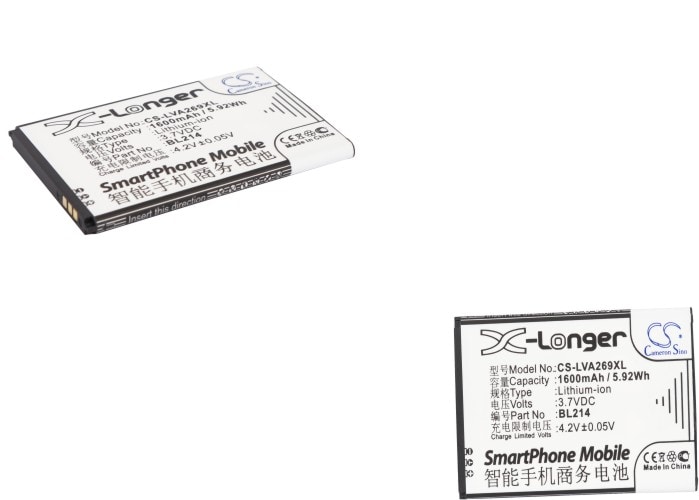Batteri for SmartPhone, Mobil for Lenovo A208t, A305e, A269 etc.