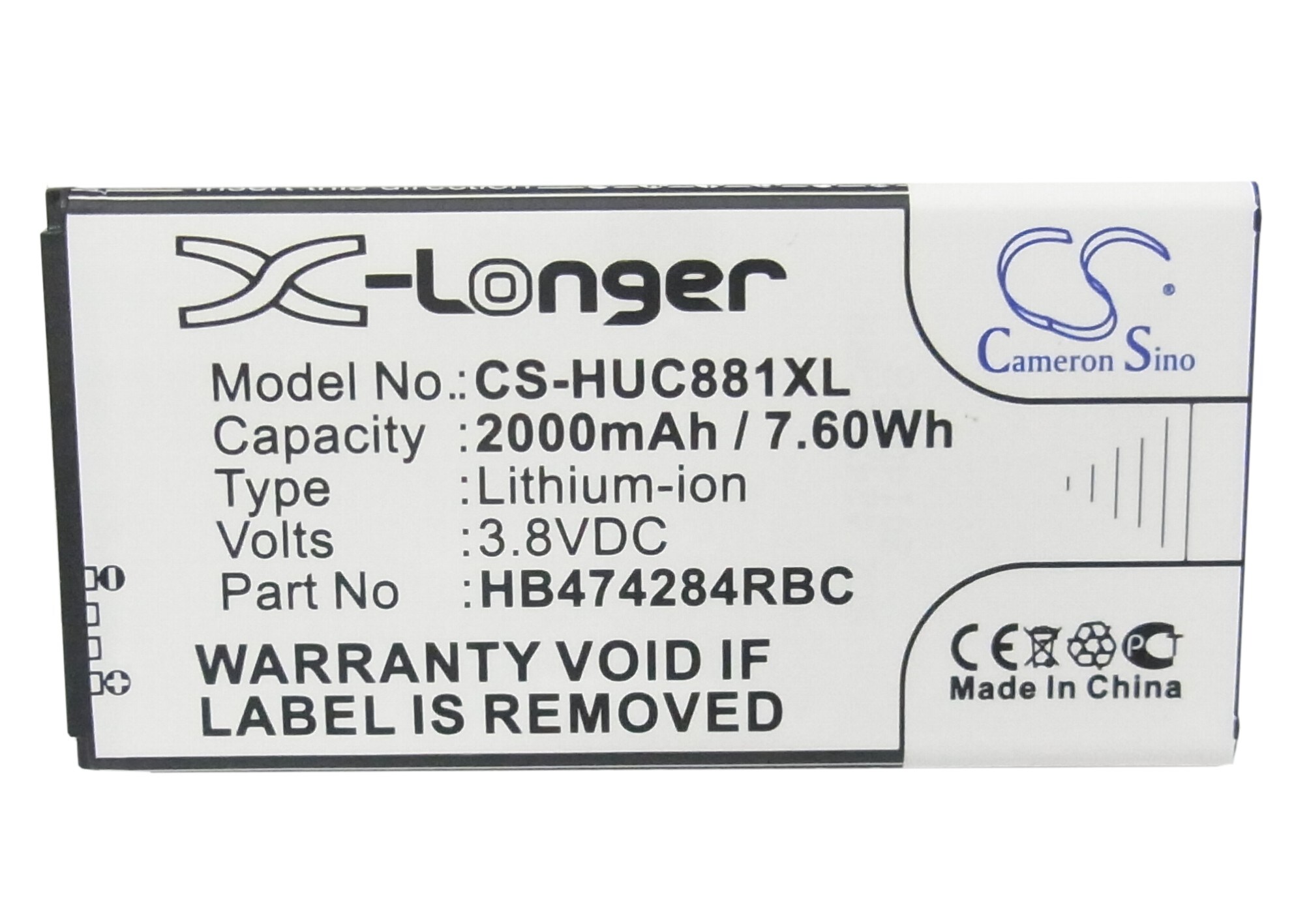 Batteri for SmartPhone, mobil for Huawei C8816, C8816D, Ascend Y550 og andre.