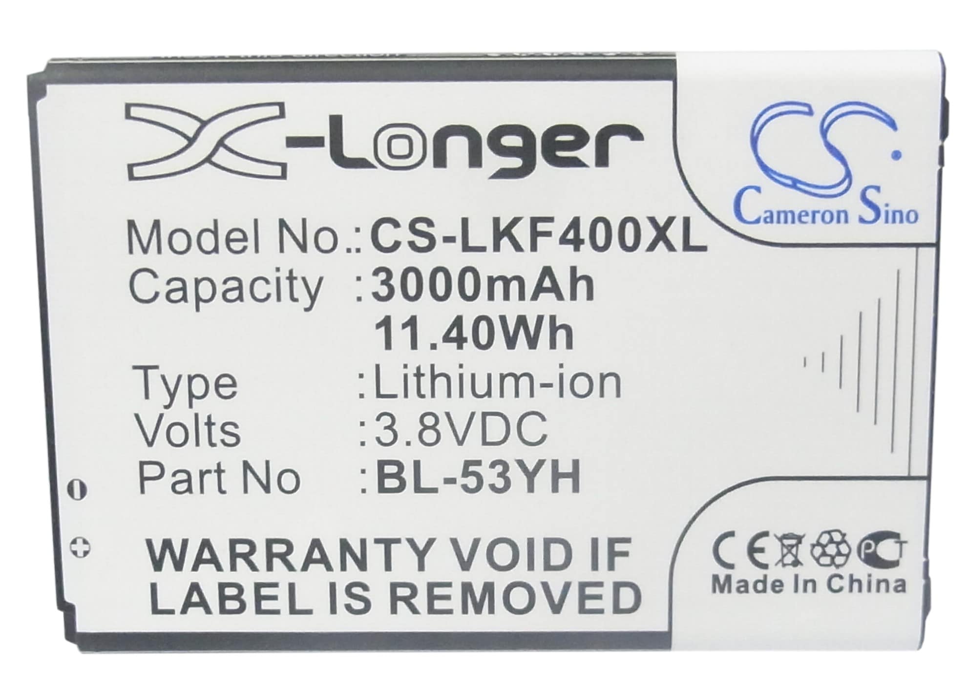 Batteri for SmartPhone, Mobil for LG G3, D855, D855 LTE og andre.