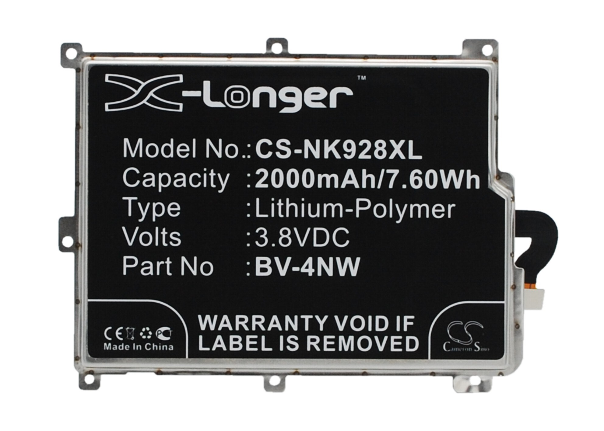 Batteri for SmartPhone, Mobil for Microsoft Lumia 928, RM860, RM5250