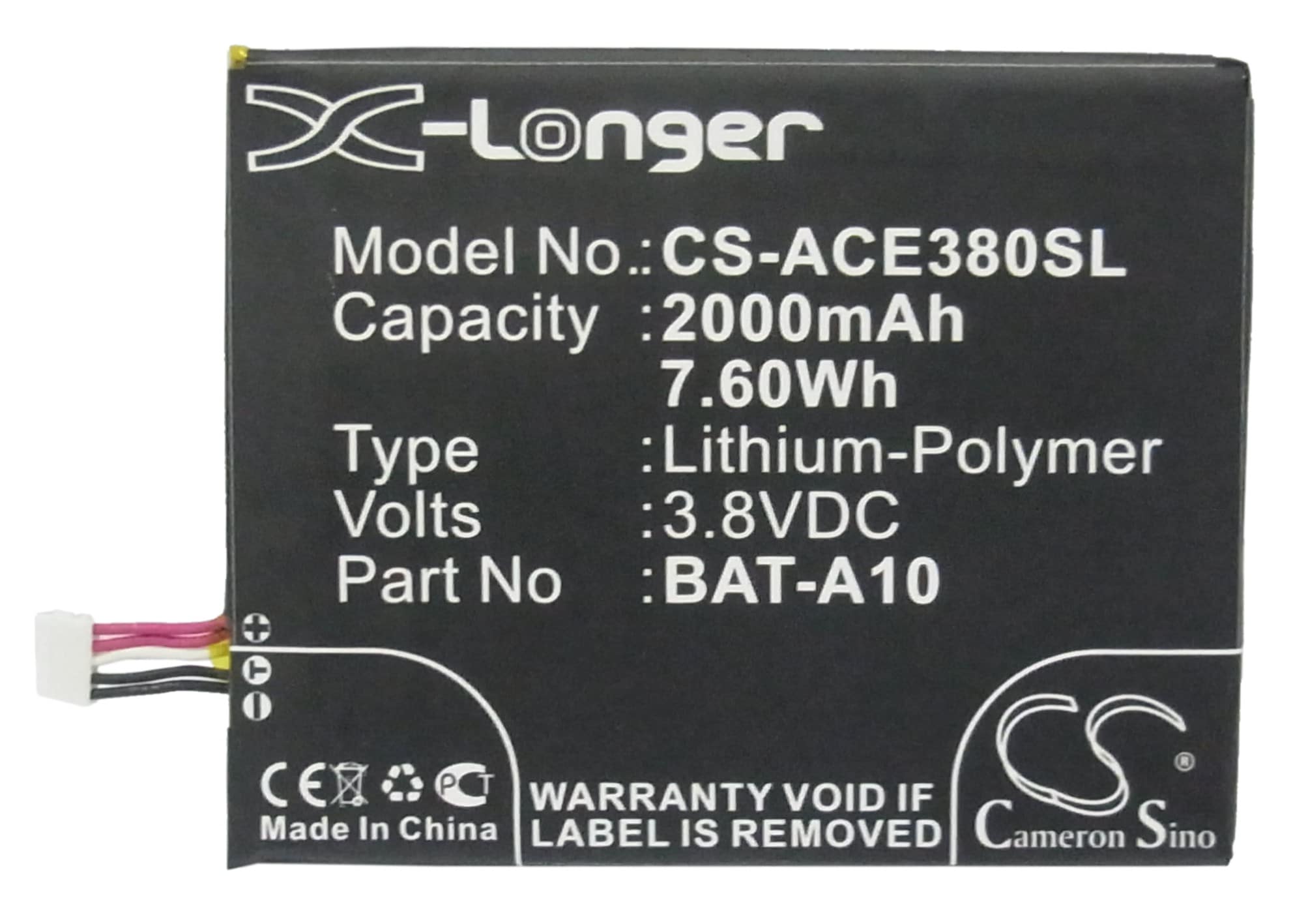 Batteri for SmartPhone, mobil for Acer Liquid E3, E380, V380 etc.