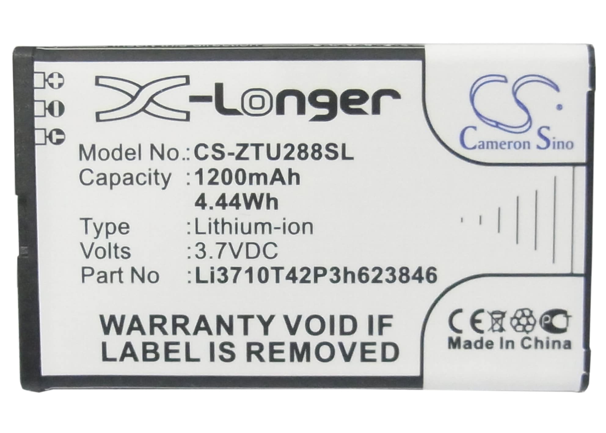 Batteri for smarttelefon, mobil for ZTE U288, S207