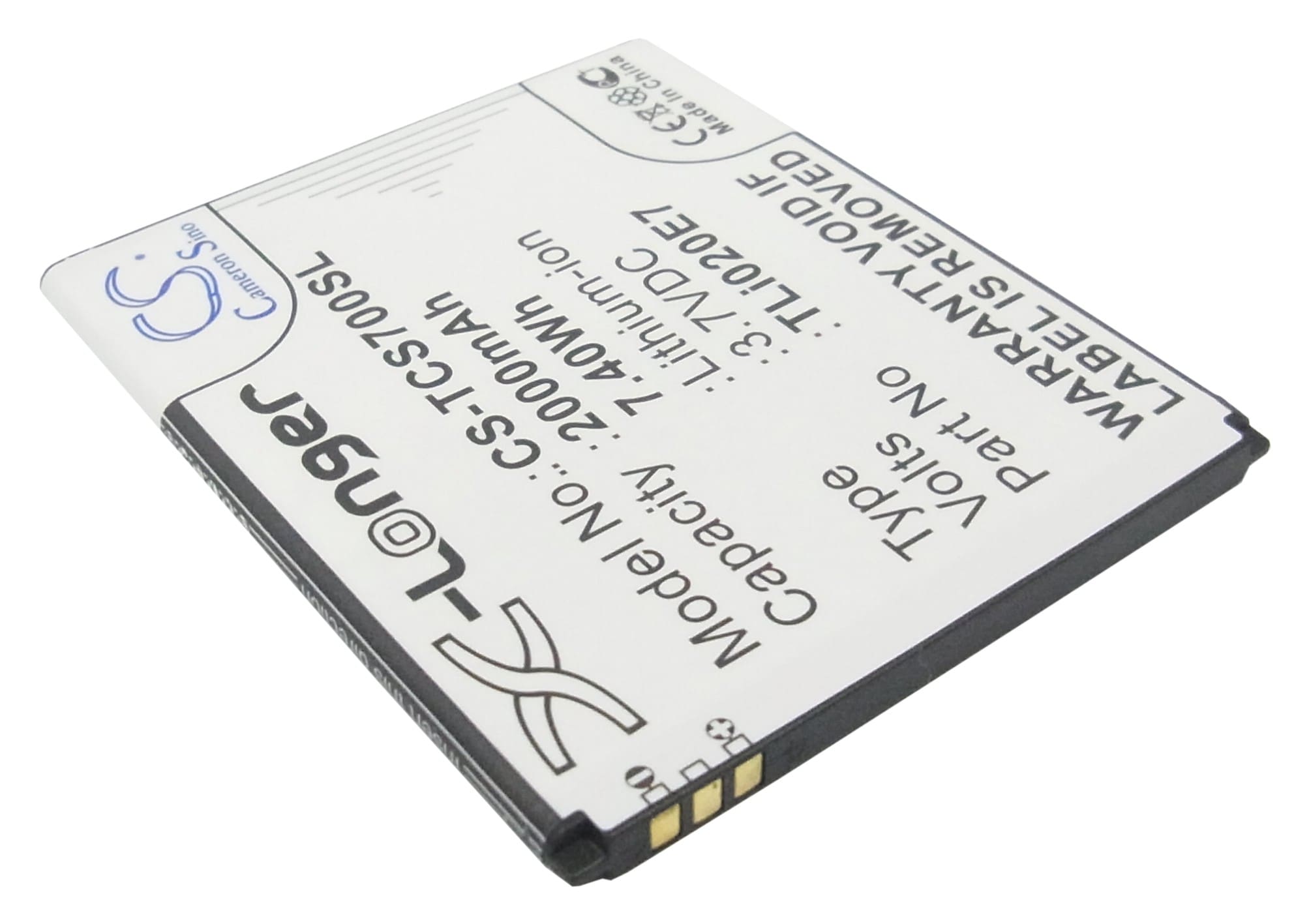 Batteri for smarttelefon, mobil for TCL S700T, J620