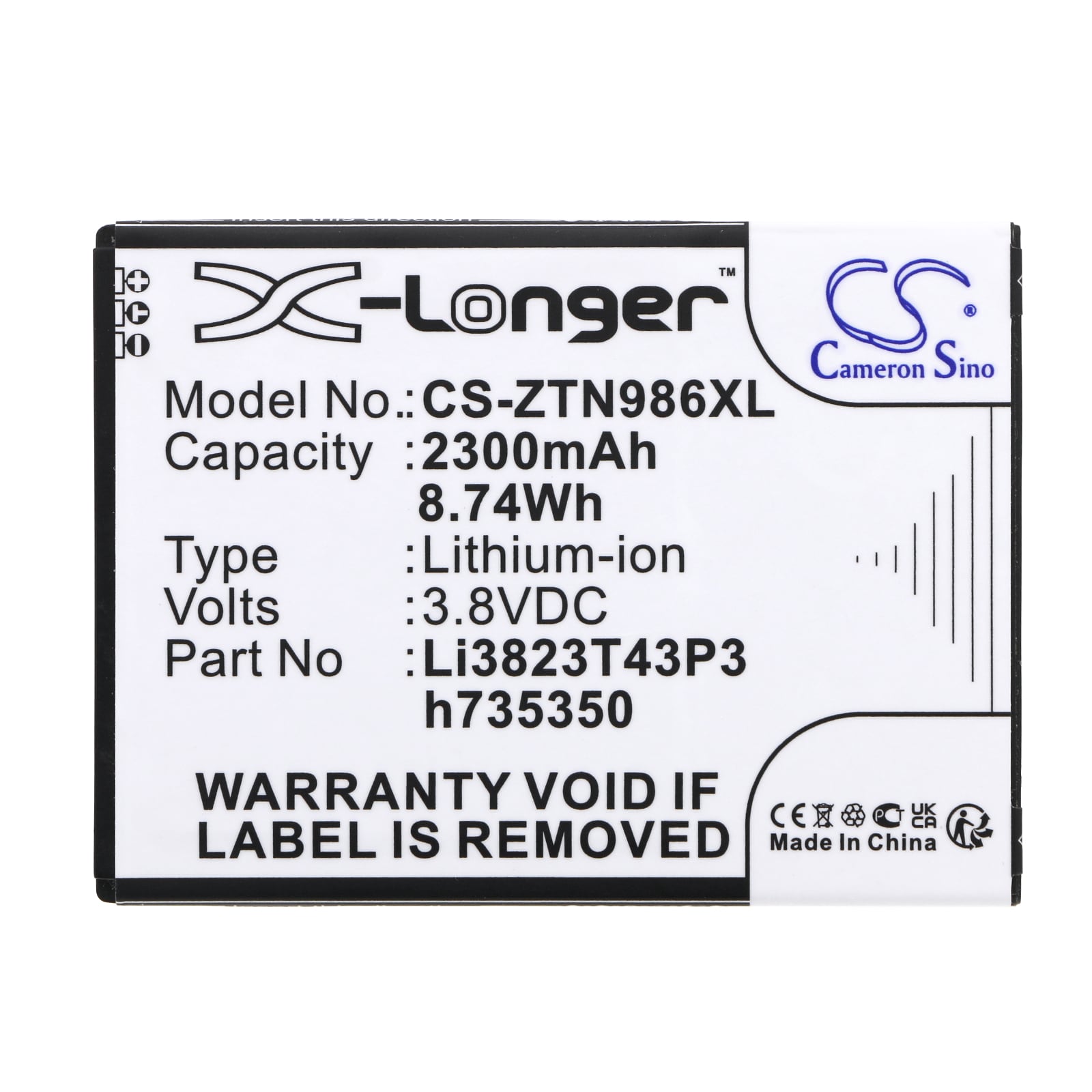 Batteri for SmartPhone, Mobil for T-Mobile MF64, Z64, Z64 4G HotSpot