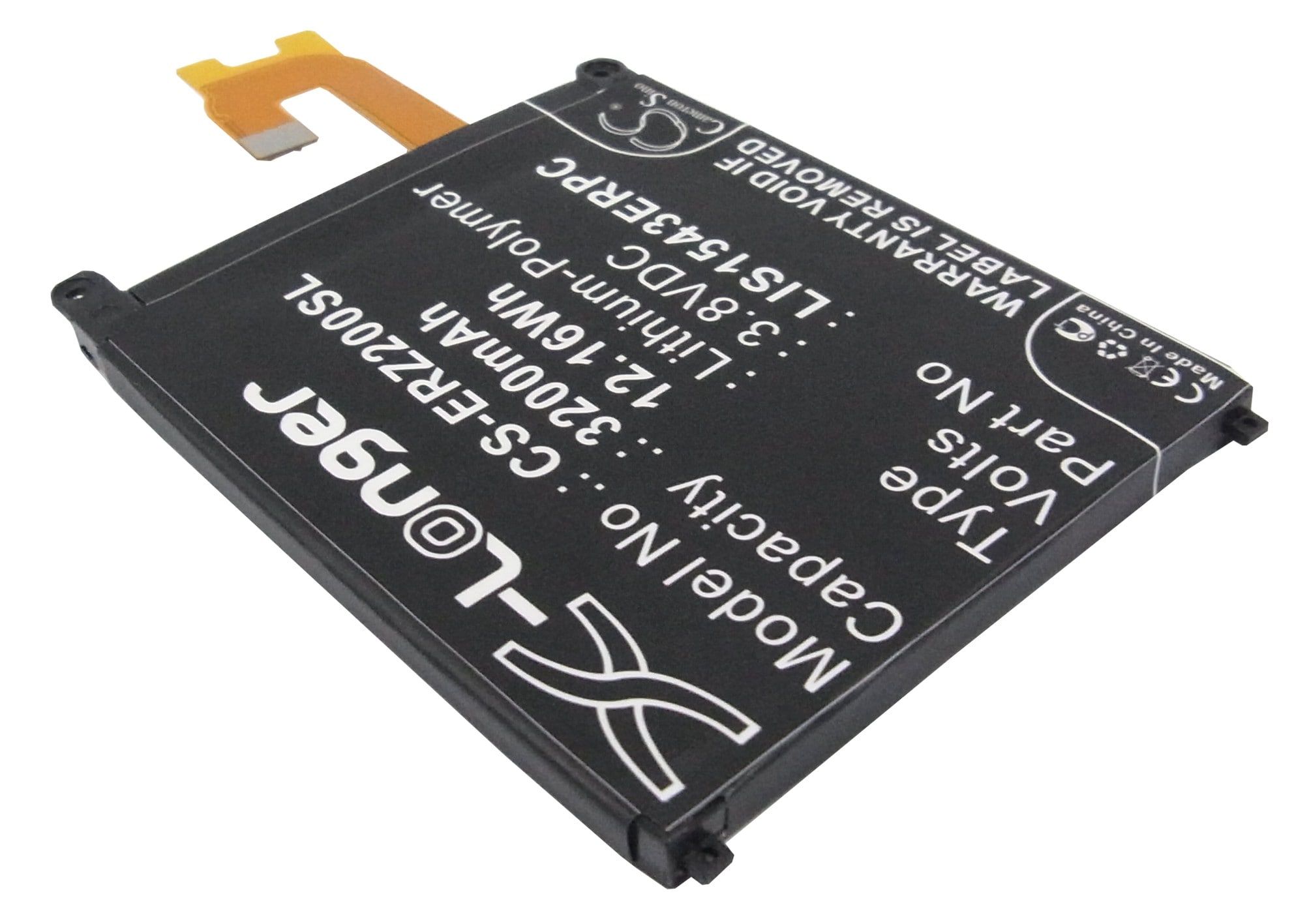 Batteri for SmartPhone, Mobil for Sony Ericsson Xperia Z2, Xperia Z2 D6503 og andre.