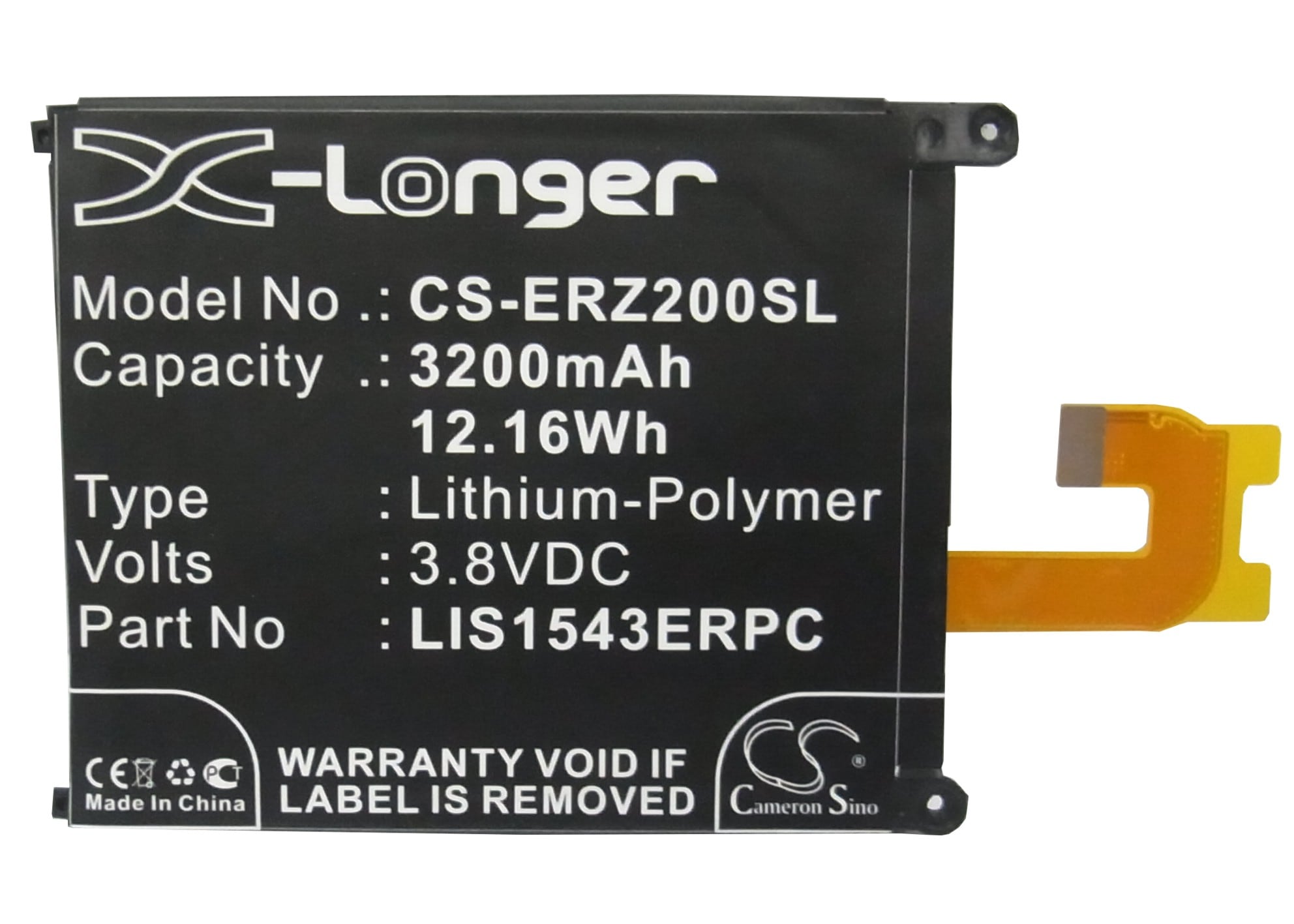 Batteri for SmartPhone, Mobil for Sony Ericsson Xperia Z2, Xperia Z2 D6503 og andre.