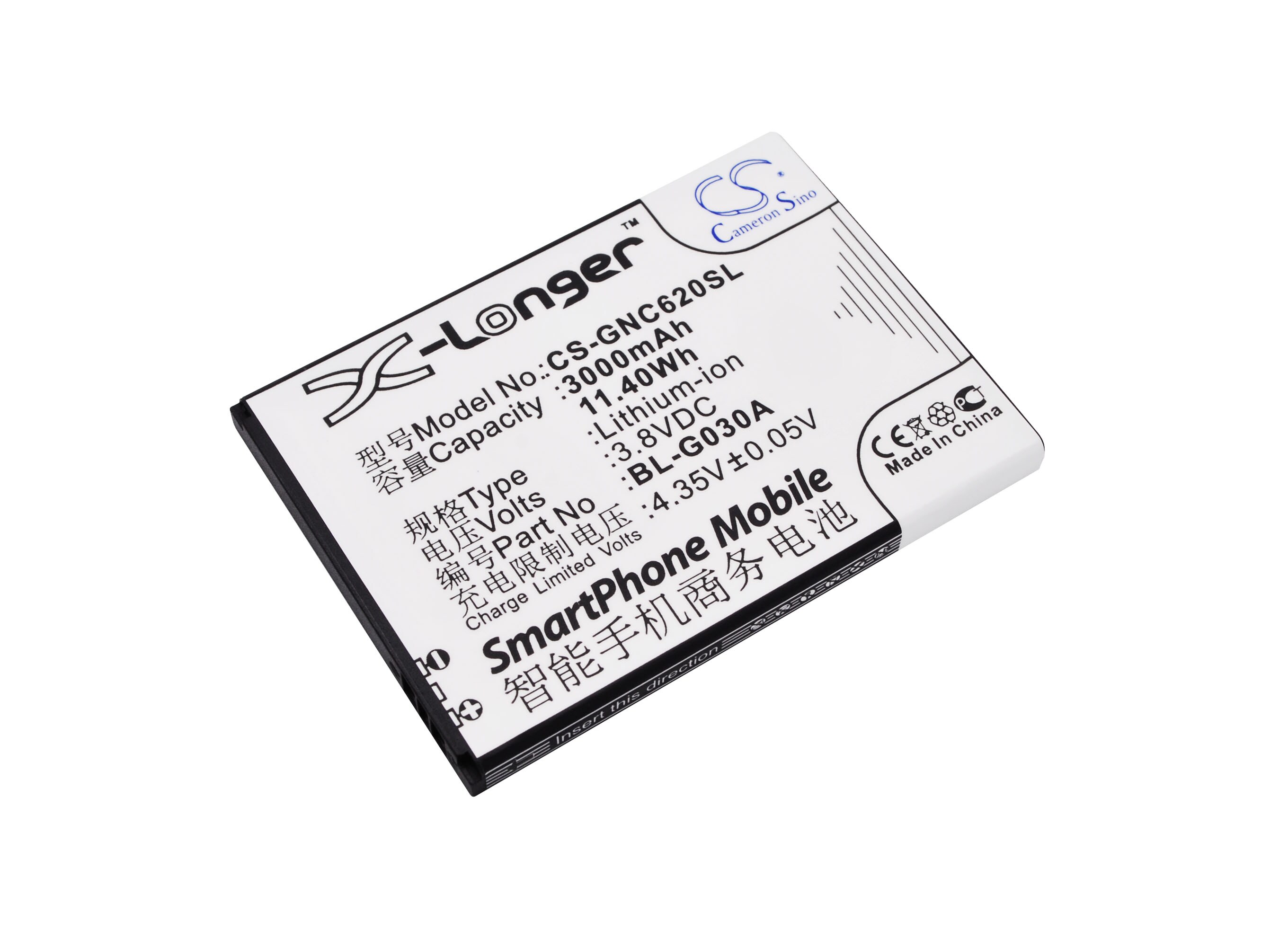 Batteri for smarttelefon, mobil for GIONEE GN181, C620, C620s