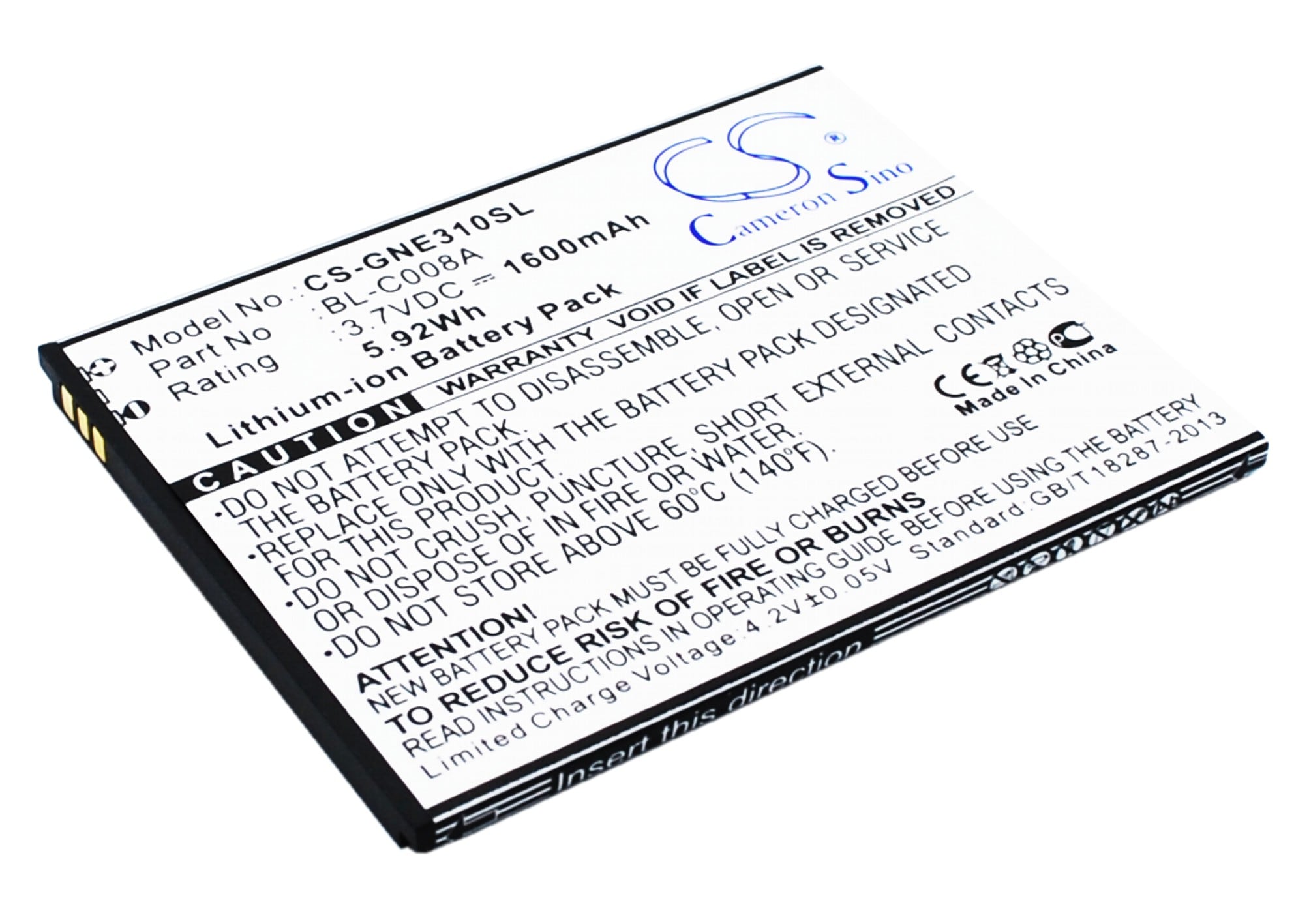 Batteri for smarttelefon, mobil for GIONEE E3, E3T