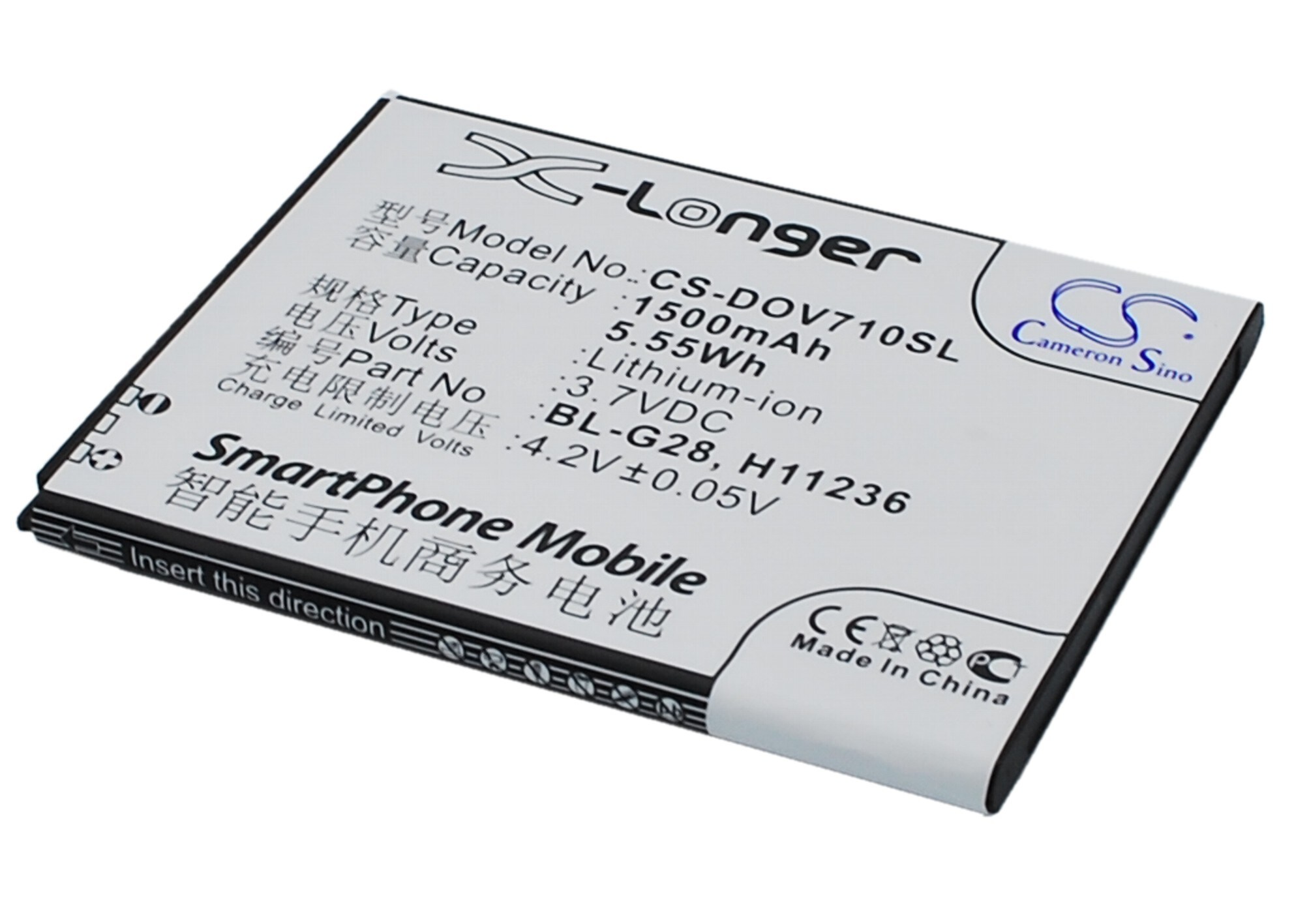 Batteri til smarttelefon, mobil til DOOV D710, iEva D710