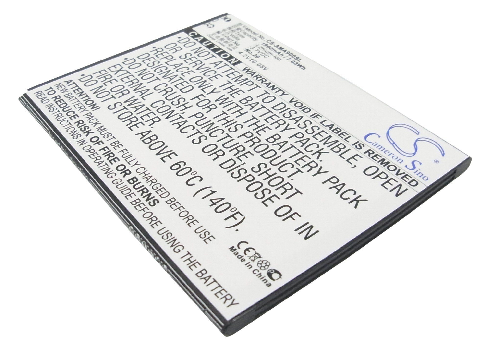Batteri for SmartPhone, mobil for AMOI 862W, A955T, A900W etc.