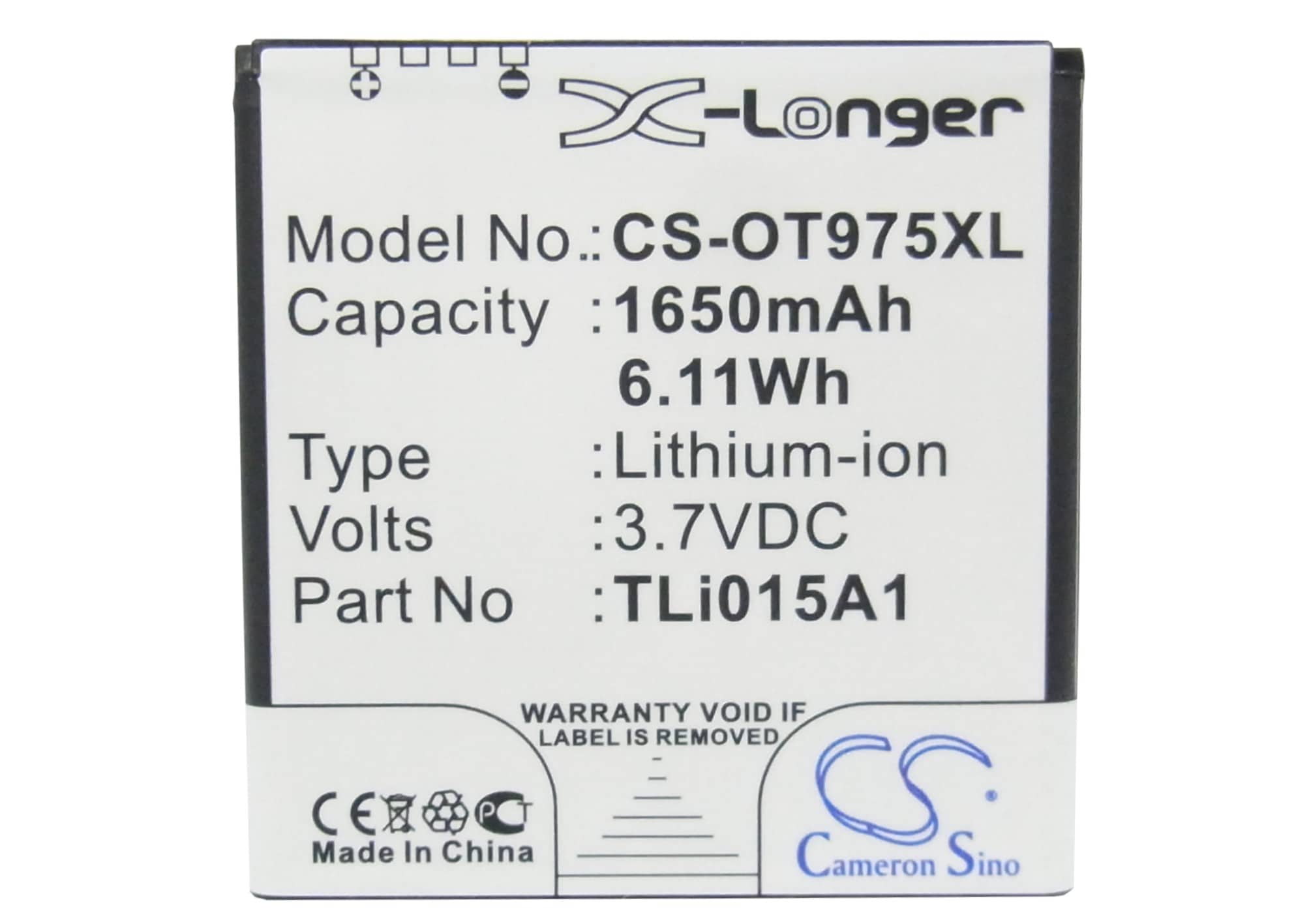 Batteri for SmartPhone, Mobil for Vodafone VF975, VF975N, VF-975 og andre.