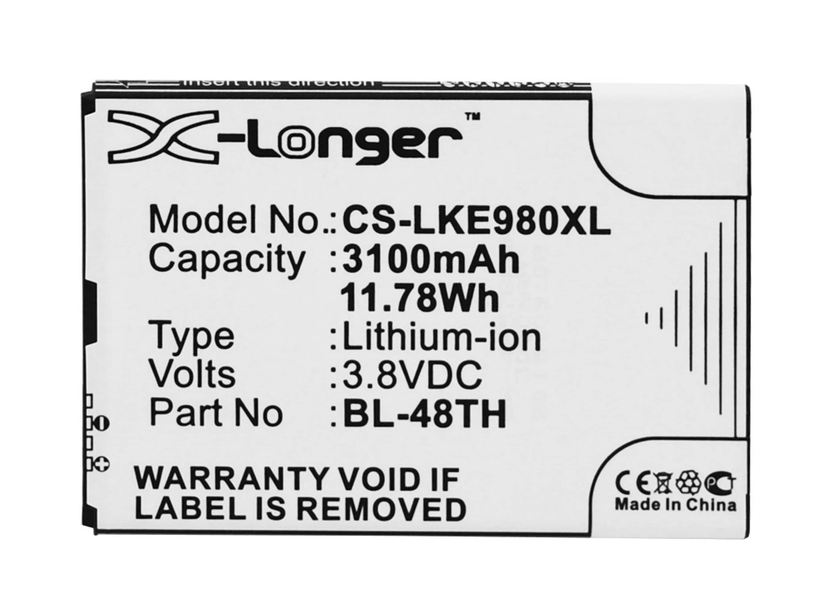 Batteri for SmartPhone, Mobil for LG E940, E980, E977 og andre.